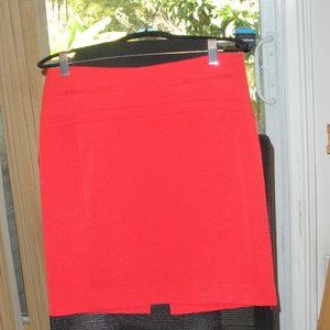 Express red lined straight skirt Size 6
